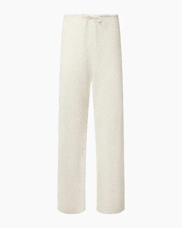 Linen Knit Drawstring Pant Slim-Fit Leggings