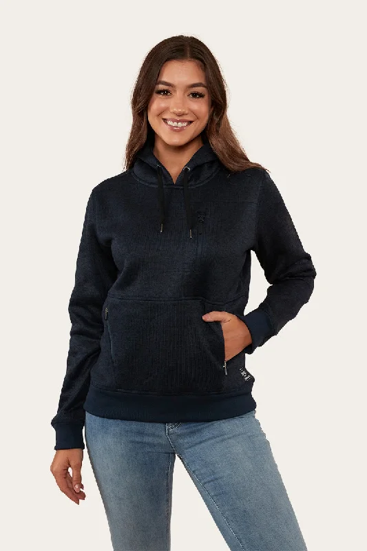 Rockies Womens Hoodie - Midnight Marle Hoodie with Cropped Fit Short Trendy