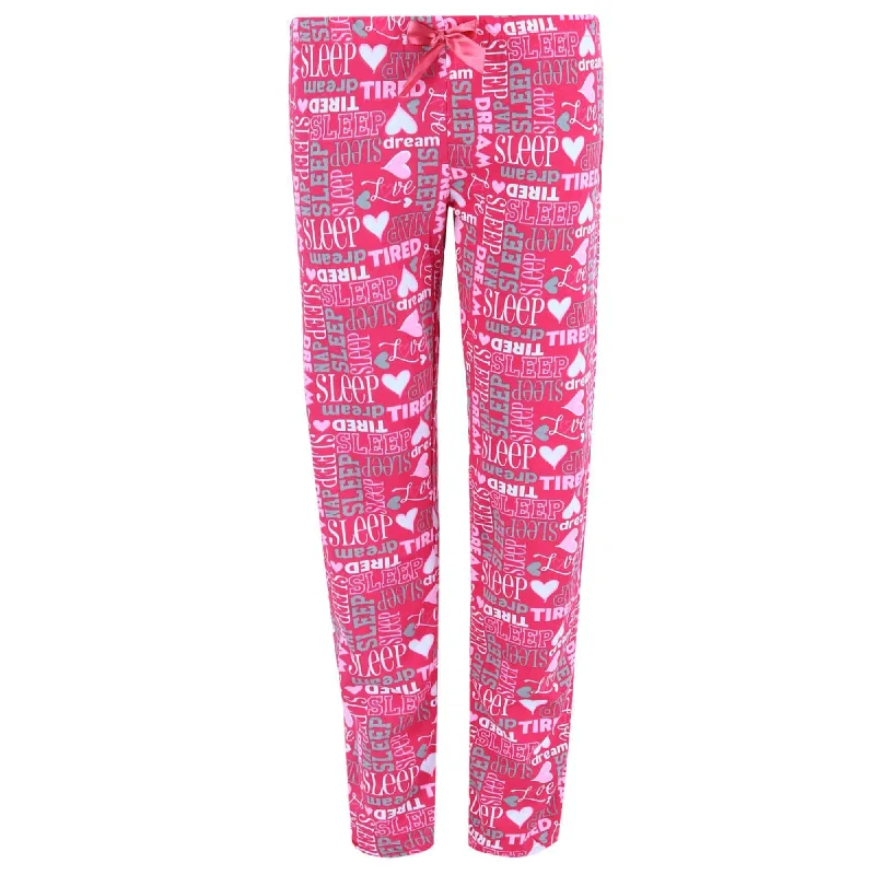 Roll Outta Bed Women's Plus Size Print Sleep Pants Slim Fit Casual Pants