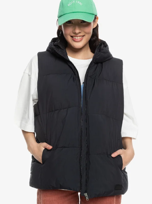 Roxy Bright Side Hooded Vest Hoodie with Pastel Soft Subtle