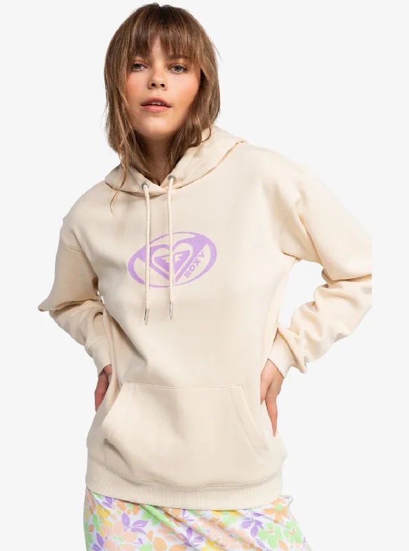 Roxy Surf Stoked Hoodie - Tapioca Hoodie with Button Classic Timeless