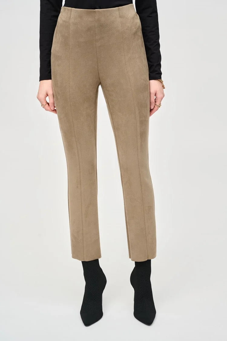 Scuba Suede Flared Pants - Java Casual Plaid Pants