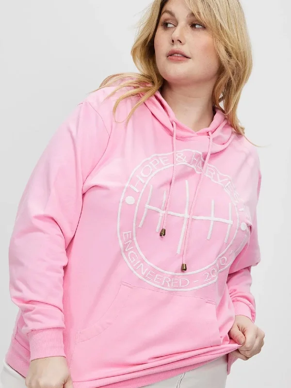 Signature Hoodie // Blush Pink Hoodie with Tie-Dye Psychedelic Retro