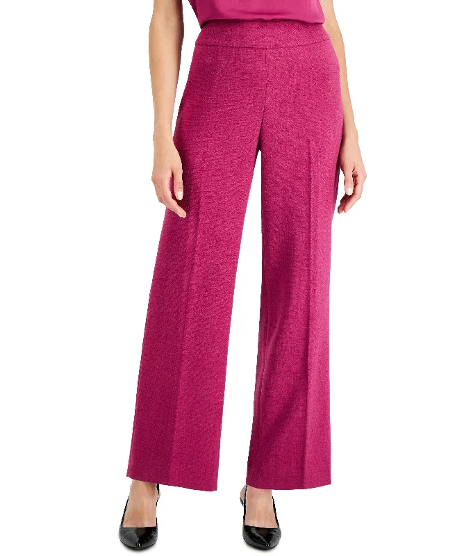 Solid Wide-Leg Pants Casual Yoga Pants