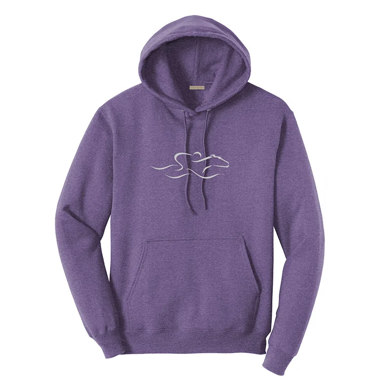 Ultimate EMBRACE Hoodie - Heathered Purple Hoodie with High-Low Hem Asymmetrical Trendy