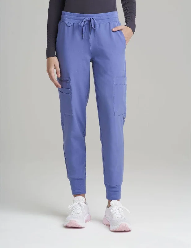 Womens 12-Pocket Scrub Jogger Pants - Ceil Comfortable Fleece Pants