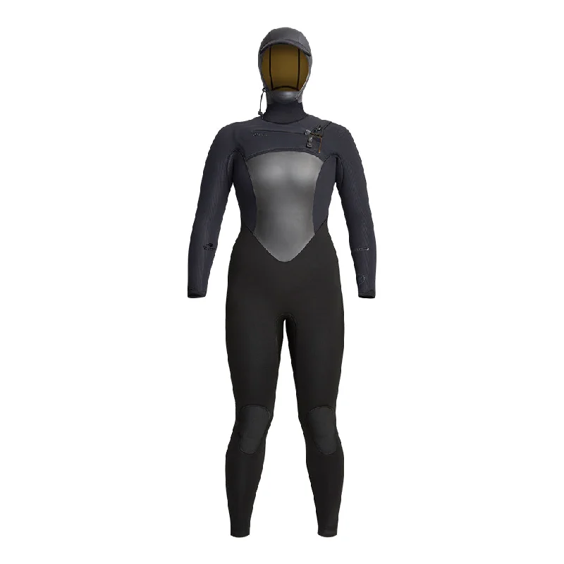 Xcel Drylock Women's 6/5mm Hooded Wetsuit - FA21 Hoodie with Hem Embroidery Detailed Premium