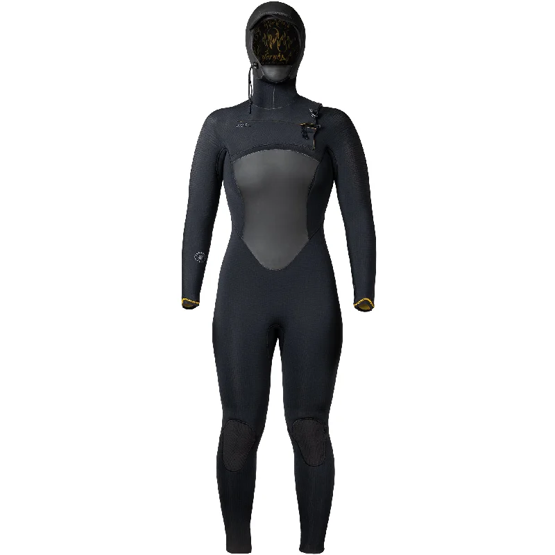 Xcel Women's Drylock 6/5 Hooded Chest Zip Wetsuit Hoodie with Reflective Safety Nightwear