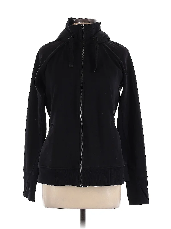 Zip Up Hoodie Hoodie with Hem Drawcord Adjustable Customizable