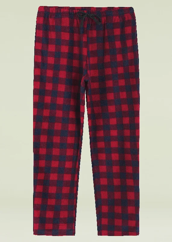 Women's Fleece Plaid Pajama Pants with Pockets Elegant Dress Pants