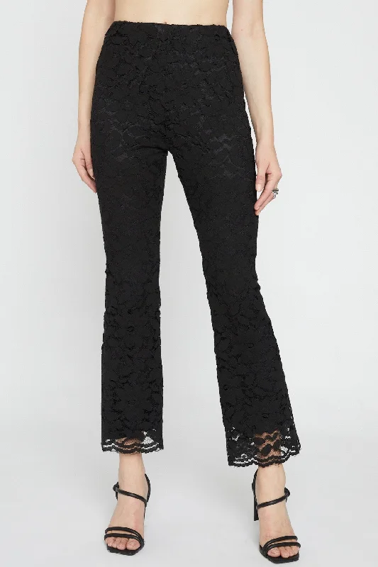 Becca Pull On Lace Flare Pant Formal Linen Trousers