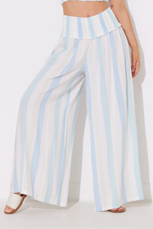 Venice Stripe Printed Wide Leg Pant Modern Skinny Pants