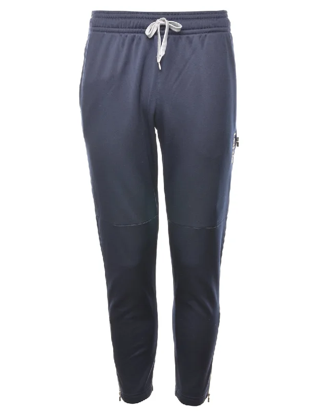 Navy Slim Leg Track Pants - W30 Casual Drawstring Pants