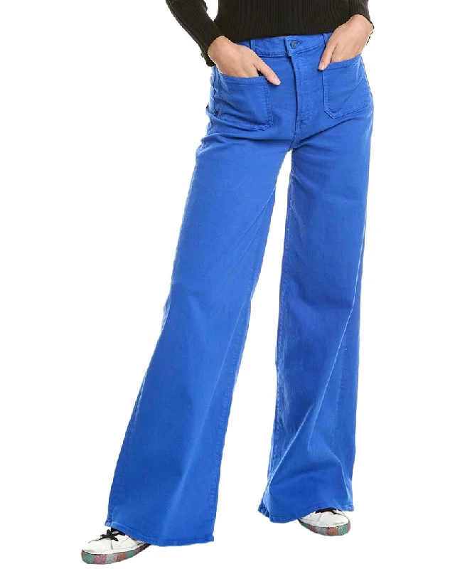 Mother Patch Pocket Undercover Sneak Snorkel Blue Jean Elegant High-Waisted Flared Jeans