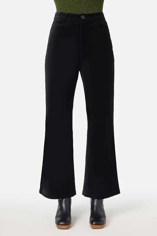 Sadie Velvet Jean Chic Rip-Detail High-Waist Jeans