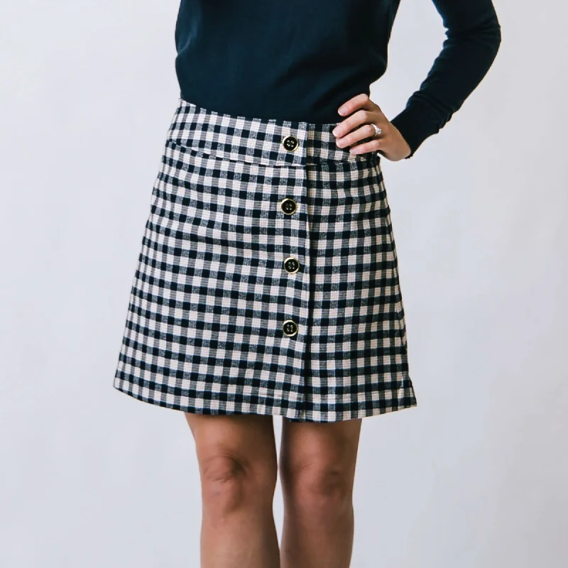 Flannel Mini Skirt pleated skirt texture