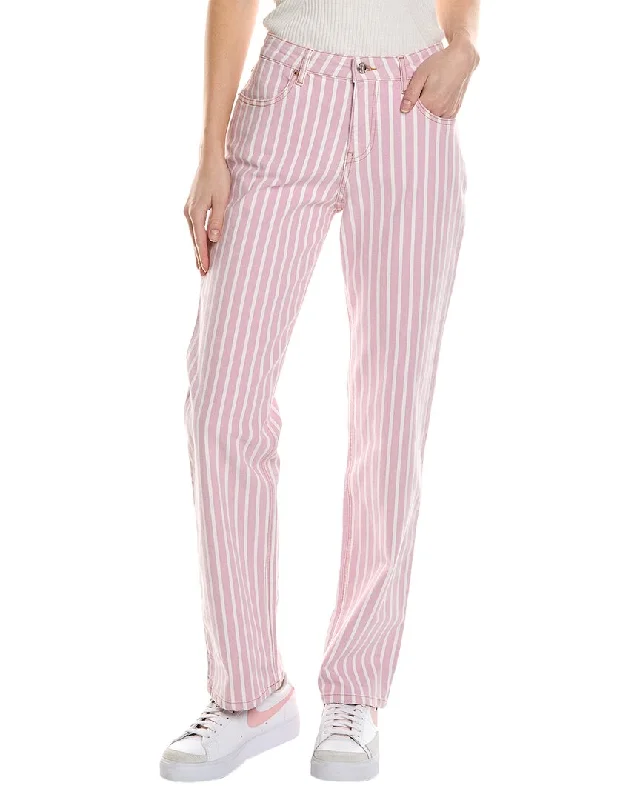 Ba&Sh Striped Jean Comfortable Flare Leg Jeans