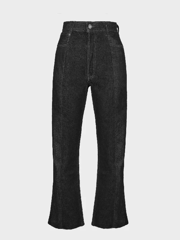 Flare Jean Black Elegant Wide-Leg Jeans