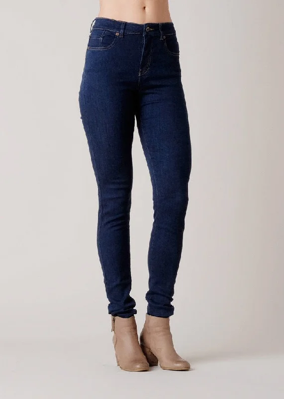 Brooklyn Denim Co. High Rise Skinny Jean - Indigo Trendy Paperbag Waist Jeans