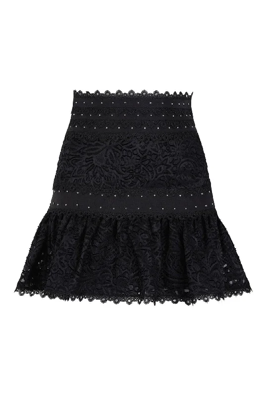 Gloria Skirt Black denim skirt durable