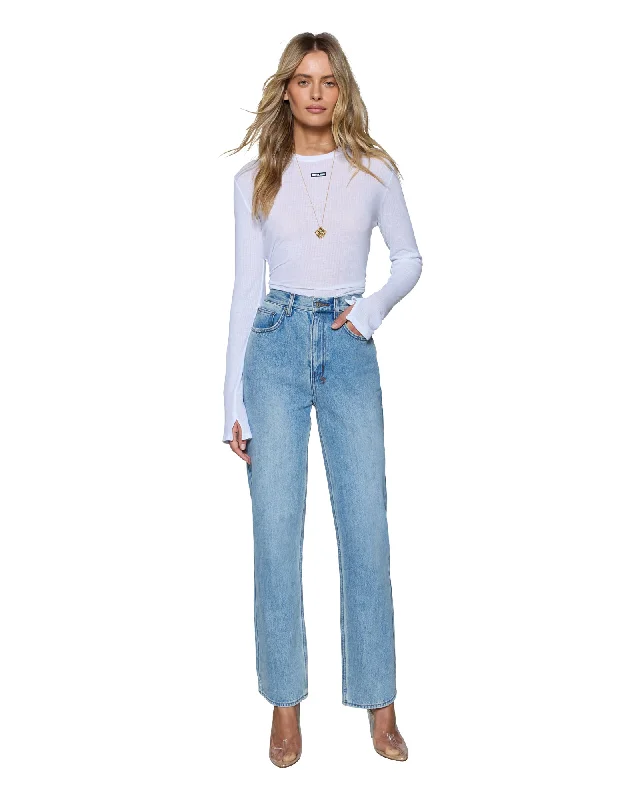 ICON JEAN BABES BLUE Chic Rip-Detail High-Waist Jeans