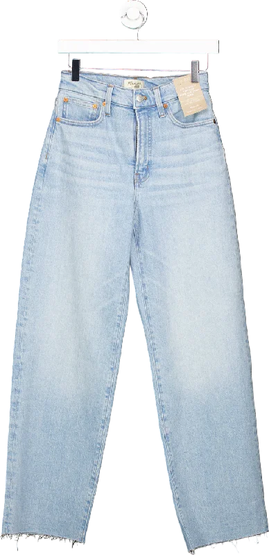 Madewell Light Blue Perfect Vintage Wide-Leg Crop Jean UK 25W Casual Skinny Fit Jeans