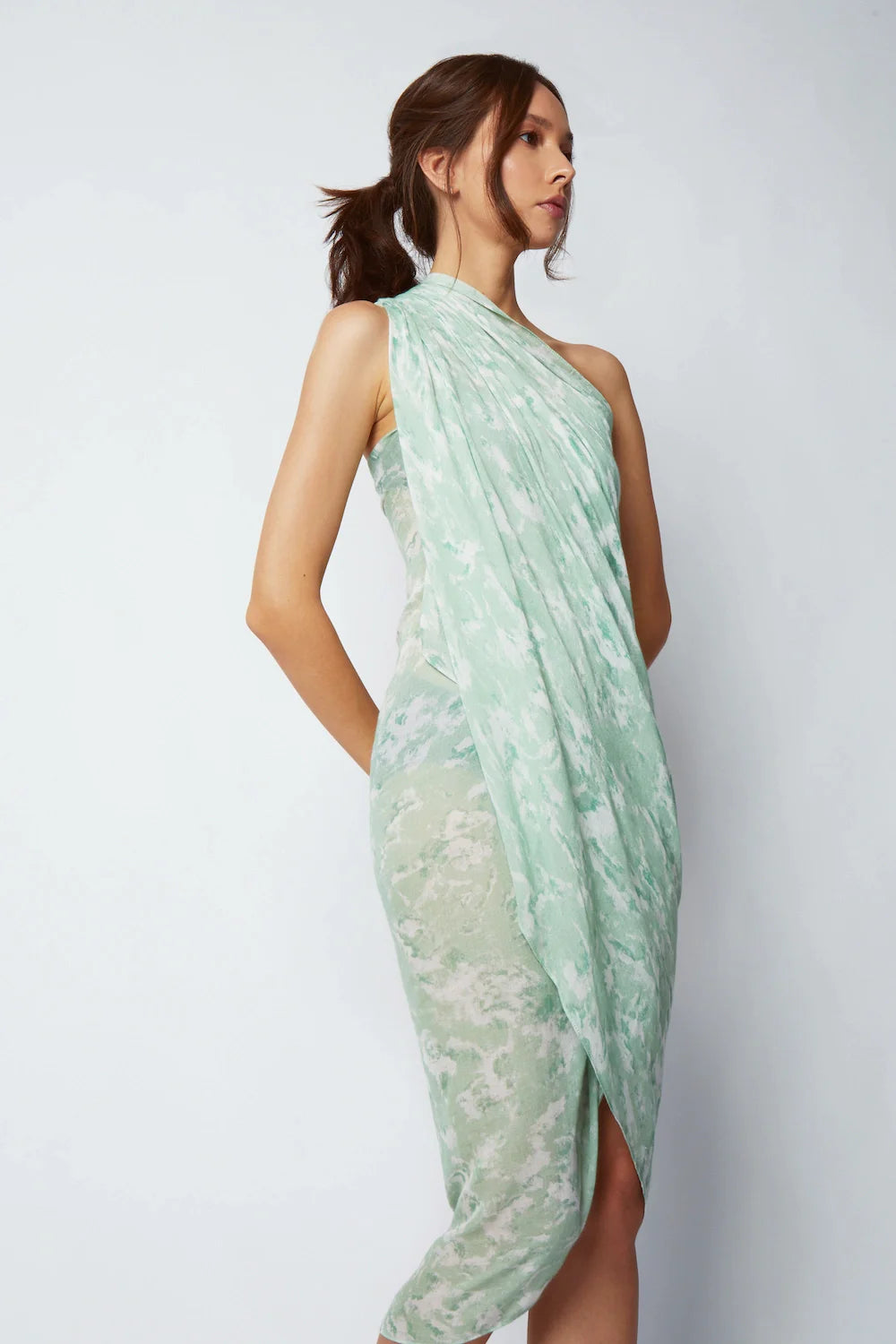 Matera Bamboo Sarong & Scarf - Mint Green denim skirt durable