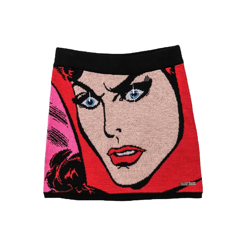 TF x Marvel Scarlet Witch Jacquard Skirt chiffon skirt floaty