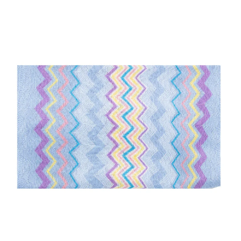 Missoni Women's Cotton Zig-Zag Scarf Shawl Sarong Wrap Pastel Blue Yellow wool skirt warm