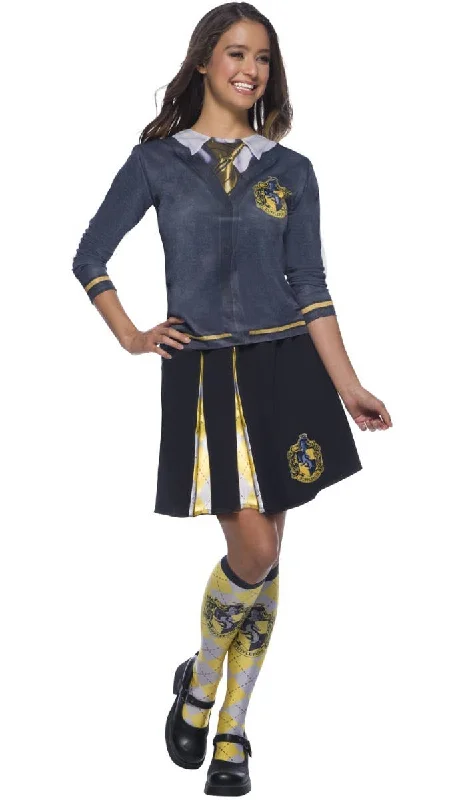 Harry Potter Hufflepuff Womens Costume Skirt silk skirt lustrous