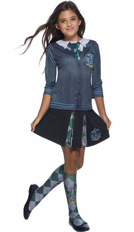 Harry Potter Slytherin Girls Book Week Costume Skirt velvet skirt plush