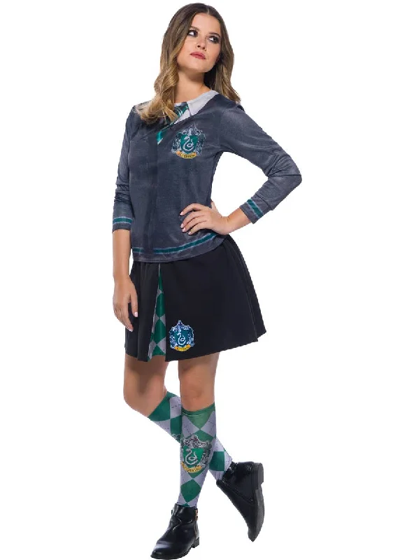 Harry Potter Slytherin Womens Costume Skirt a-line skirt cut