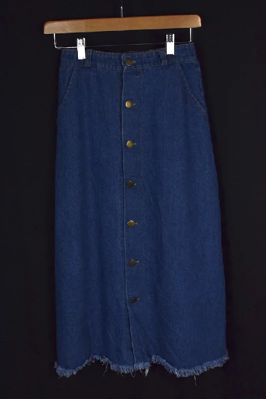 Reworked Denim Skirt velvet skirt luxurious