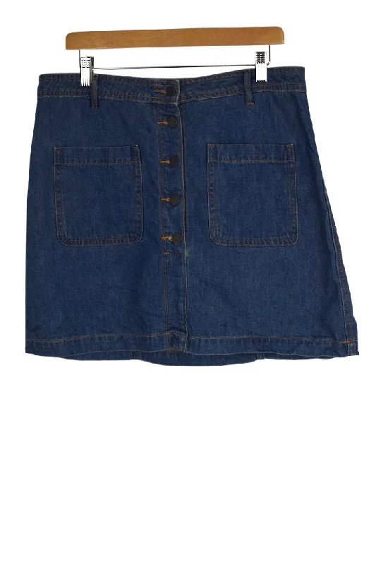 Old Navy Brand Denim Mini Skirt ribbed skirt waist