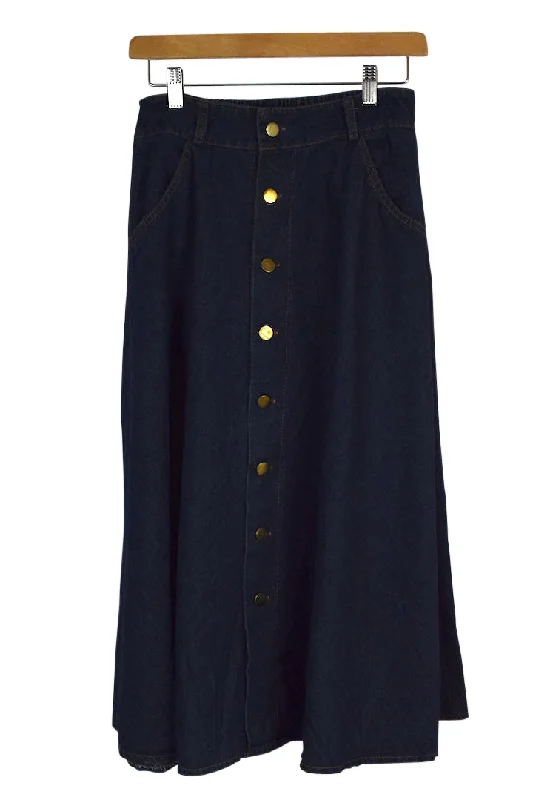 Reworked Denim Skirt casual skirt length