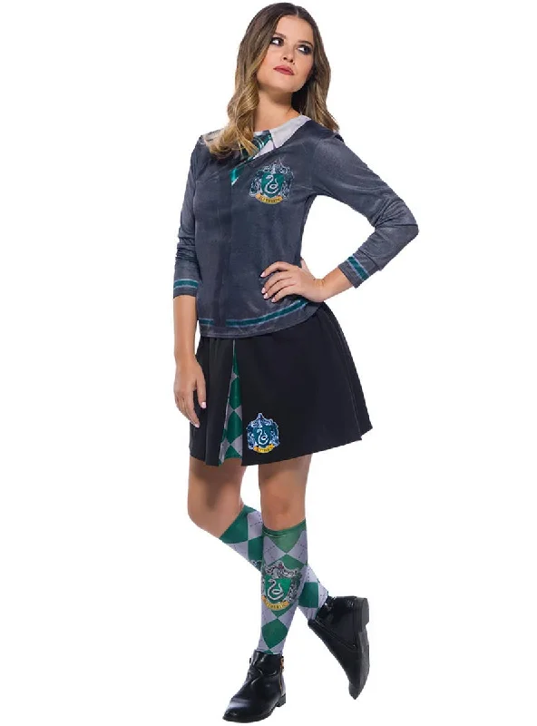 Harry Potter Slytherin Teen Girls Hogwarts Costume Skirt low waist skirt