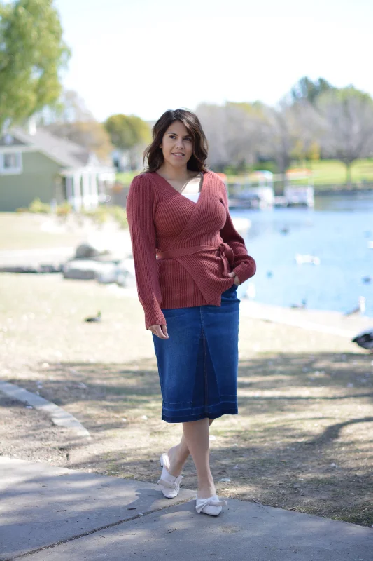 Carolina Denim Skirt cashmere skirt plush