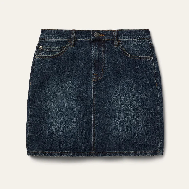 Stretch Denim 5-Pocket Skirt denim skirt casual