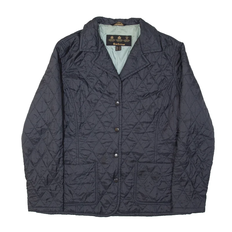 BARBOUR Riva Quilt Quilted Jacket Blue Womens UK 12 Lace Jacket Ribbed Jacket Sequined Jacket