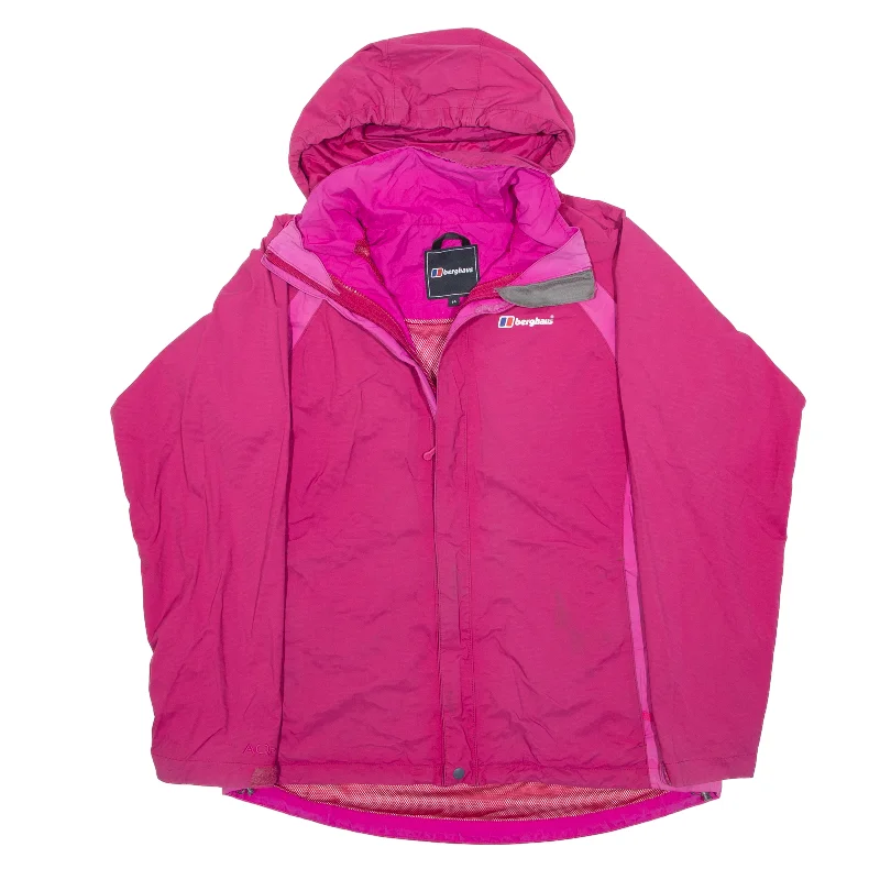 BERGHAUS Rain Jacket Pink Womens L Mesh Jacket Canvas Jacket Denim Jacket