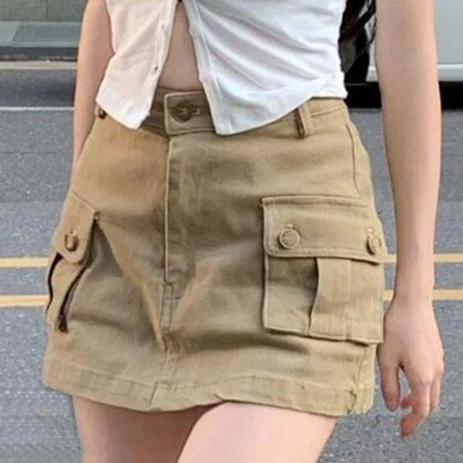 Mini Denim Skirt Slim High Waist Elastic Straight Harajuku Vintage Short Skirt chiffon skirt airy