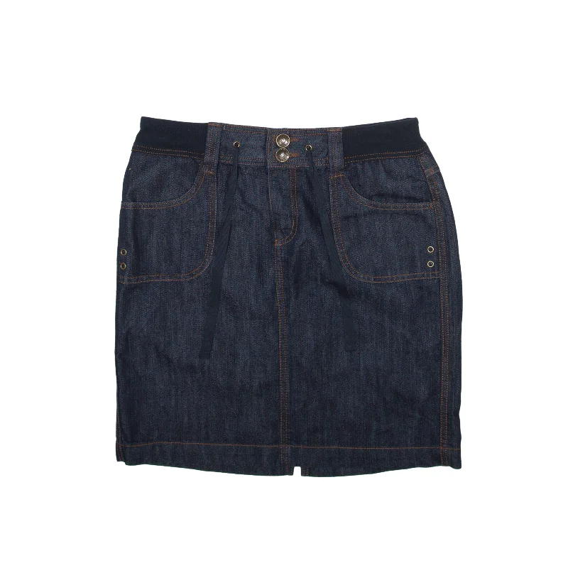 FADED GLORY Short Straight Skirt Blue 90s Denim Womens M low waist skirt
