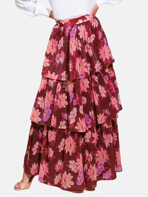 Garden Romance Woven Maxi Skirt denim skirt classic