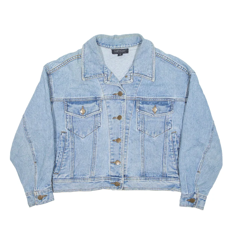 KAREN KANE Relaxed Fit Denim Jacket Blue Womens XS Fitted Jacket Loose Jacket Oversized Jacket
