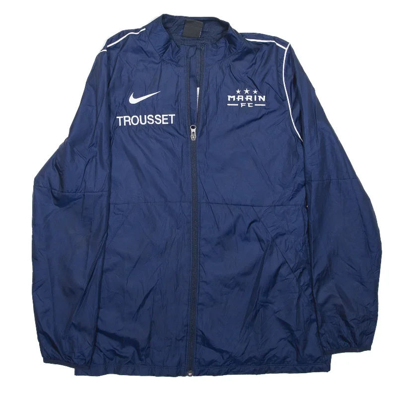 NIKE MARIN FC TROUSSET Track Jacket Blue Womens S Zip Front Button Front Snap Front