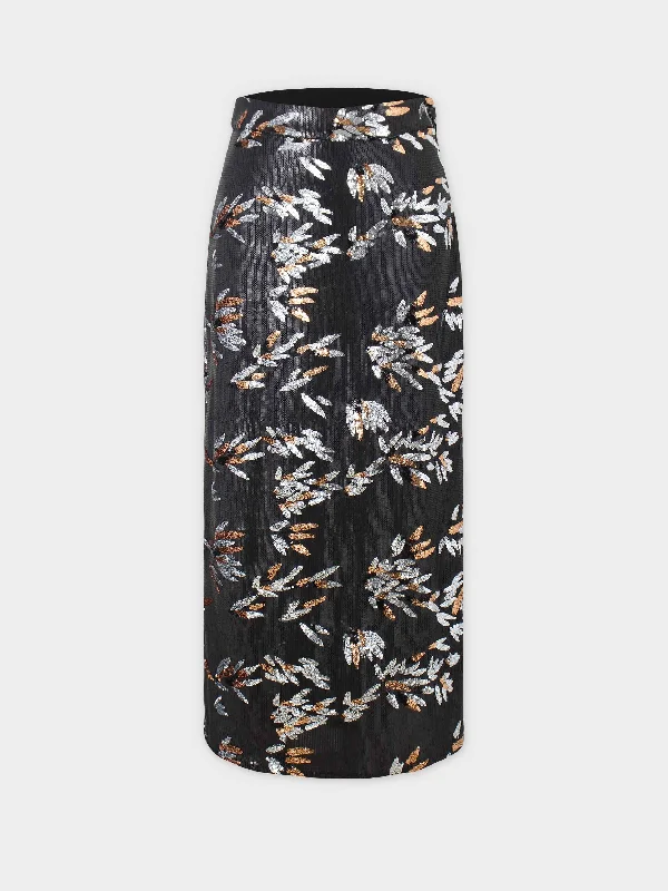 Sequin Maxi Pencil Skirt leather skirt sleek