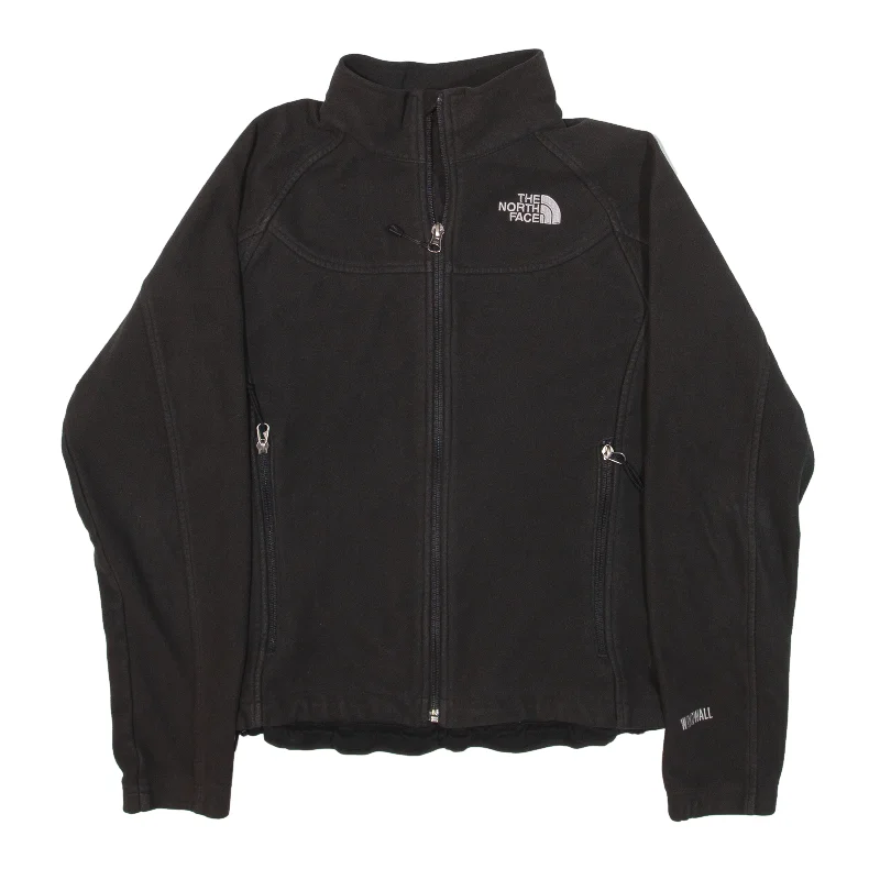 THE NORTH FACE Windwall Fleece Jacket Black Womens XS Nylon Fabric Polyester Fabric Spandex Fabric