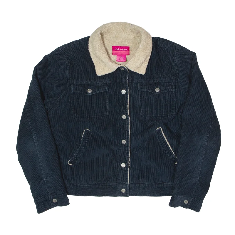 XHILARATION Sherpa Lined Corduroy Jacket Blue Womens XL Satin Jacket Silk Jacket Chiffon Jacket