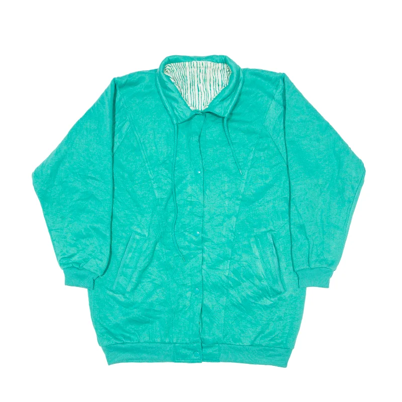 Zebra Print Lined Shell Jacket Green 90s Womens L Belted Jacket Elasticated Jacket Padded Jacket
